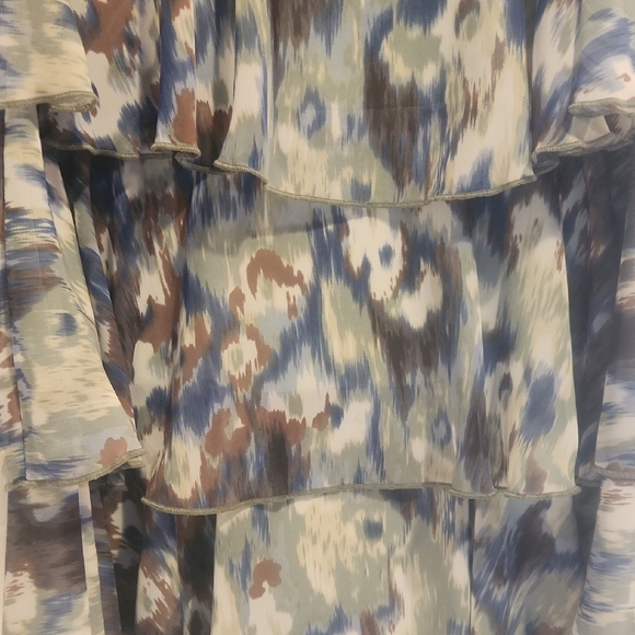 Connected Apparel Multicolor Ruffle Mini Dress - Picture 4 of 4